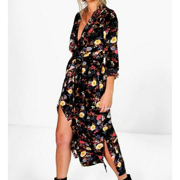 boohoo maxi floral dress